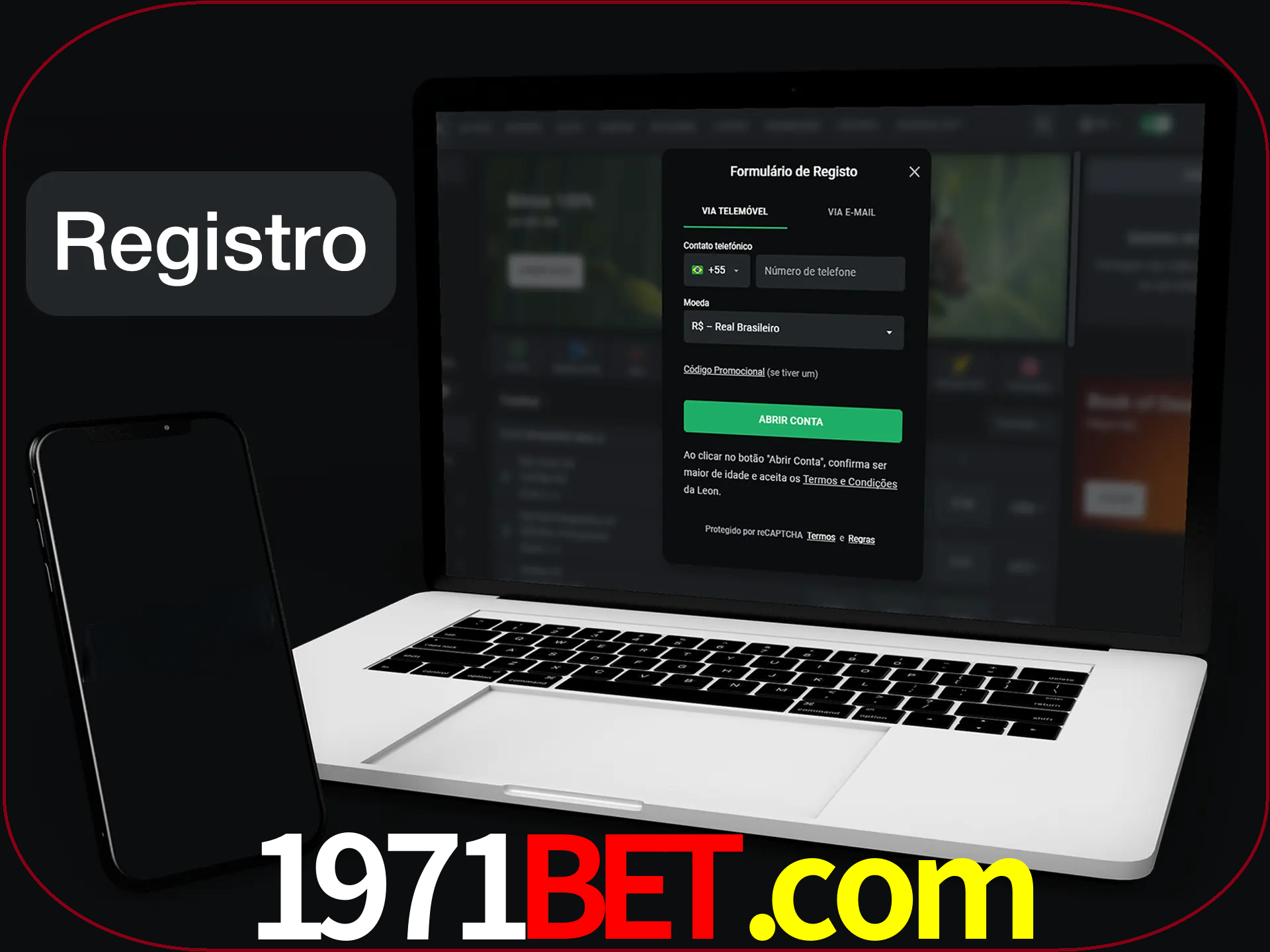 O registro na LeonBet é simples.